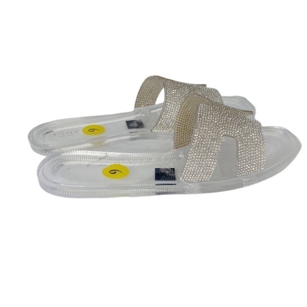 Steven New York Andie Rhinestone Slip On Jelly Sandals Size 9M - Picture 3 of 10